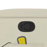 krémszínű műbőr dönthető masszázsfotel