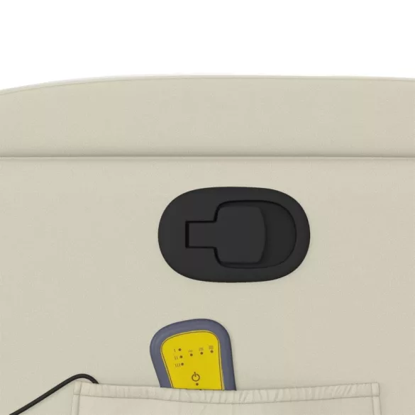 krémszínű műbőr dönthető masszázsfotel