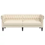 3 személyes vászon Chesterfield kanapé