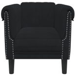 fekete bársony kanapéfotel