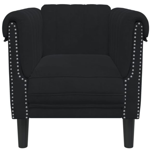 fekete bársony kanapéfotel