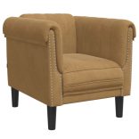 barna művelúr fotel