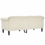 2 személyes krém bársony kanapé