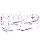 krémszínű 3 személyes bársony kanapé