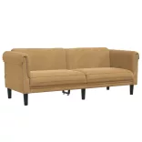 3 személyes barna művelúr kanapé