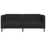 2 személyes fekete szövet kanapé