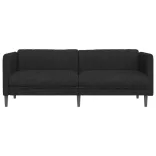 3 személyes fekete szövet kanapé