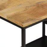 tömör nyers mangófa és vas tálalóasztal 110 x 30 x 75 cm