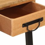 tömör mangófa és vas íróasztal fiókokkal 105 x 55 x 70 cm