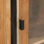 tömör akácfa és vas fürdőszobai fali szekrény 40 x 30 x 90 cm