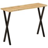 tömör mangófa konzolasztal természetes éllel 105 x 33 x 76 cm