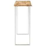 tömör mangófa konzolasztal természetes éllel 105 x 33 x 76 cm