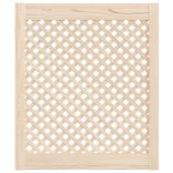 2 db tömör fenyőfa rácsos szekrényajtó 59,5x69 cm