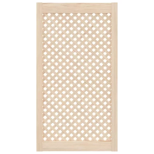 2 db tömör fenyőfa rácsos szekrényajtó 49,5x99 cm