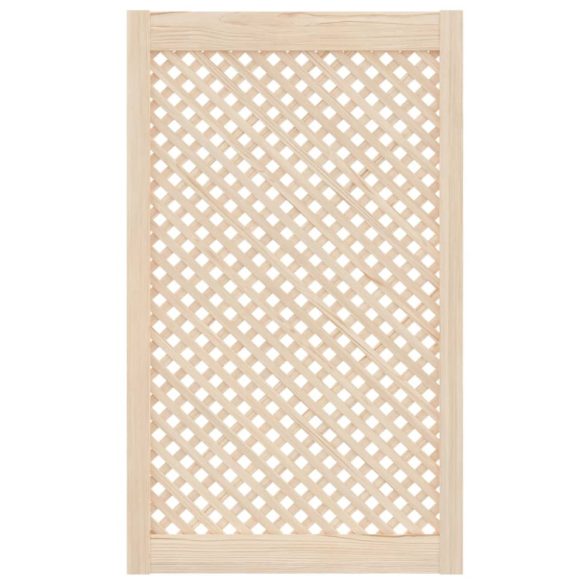 2 db tömör fenyőfa rácsos szekrényajtó 59,5x99 cm