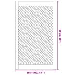 2 db tömör fenyőfa rácsos szekrényajtó 59,5x99 cm