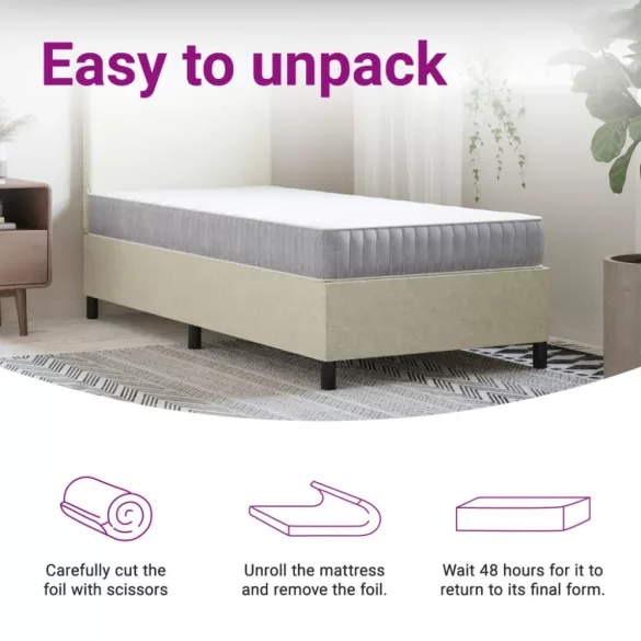 közepes zsebrugós matrac 70 x 200 cm