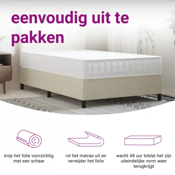 közepes keménységű zsebrugós matrac 140 x 190 cm