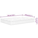 közepes keménységű zsebrugós matrac 140 x 190 cm