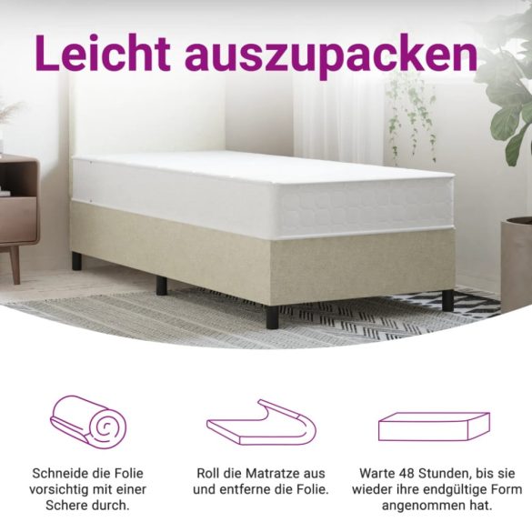 közepes keménységű zsebrugós matrac 70 x 200 cm