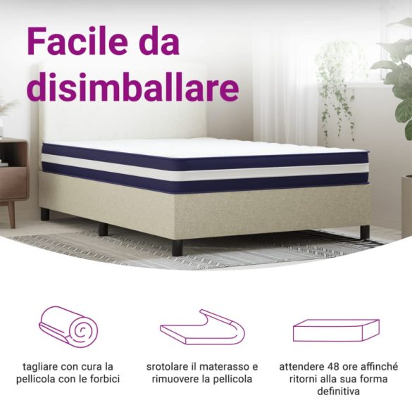 közepes keménységű zsebrugós matrac 120 x 200 cm