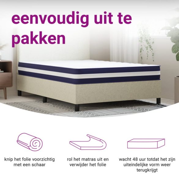 közepes keménységű zsebrugós matrac 140 x 190 cm