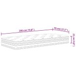 közepes zsebrugós matrac 70 x 200 cm