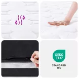 közepes egyszemélyes Bonnell rugós matrac 90 x 190 cm