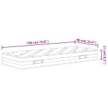 közepes egyszemélyes Bonnell rugós matrac 90 x 190 cm