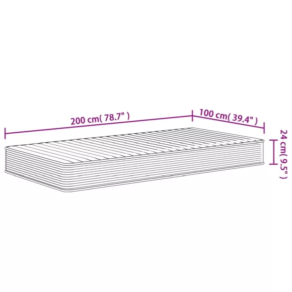 közepesen puha habmatrac 100x200 cm