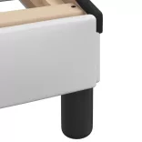 fehér és fekete műbőr ágykeret Dover 90 x 200 cm