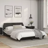 fekete és fehér műbőr ágykeret Dover 120 x 200 cm