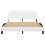 fehér műbőr ágykeret Dover 140x190 cm