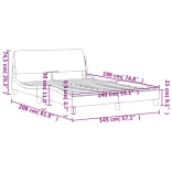 barna műbőr ágykeret Dover 140x190 cm