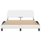 fehér műbőr ágykeret Dover 140x200 cm