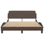 barna műbőr ágykeret Dover 140 x 200 cm
