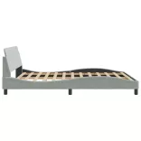 világosszürke bársony ágykeret Dover 160 x 200 cm