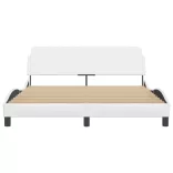fehér műbőr ágykeret Dover 160x200 cm