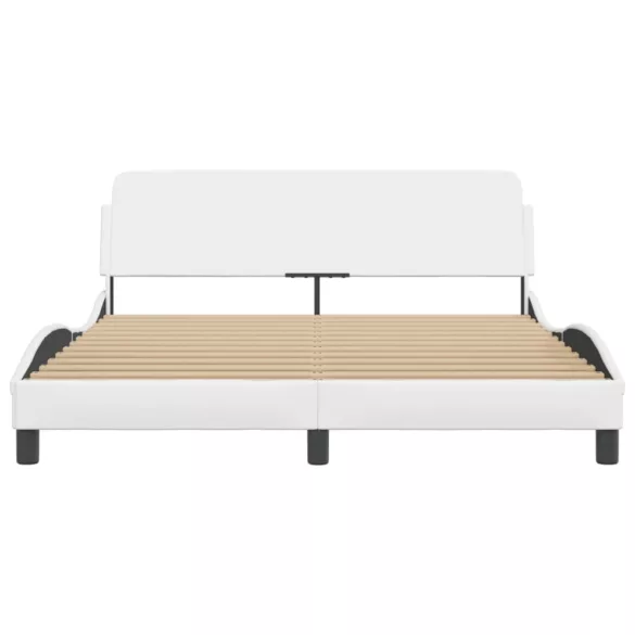 fehér műbőr ágykeret Dover 160x200 cm