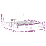 barna műbőr ágykeret Dover 160 x 200 cm