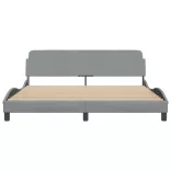 világosszürke szövet ágykeret Dover 180 x 200 cm