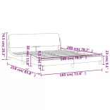 világosszürke szövet ágykeret Dover 180 x 200 cm