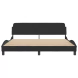 fekete bársony ágykeret Dover 180 x 200 cm