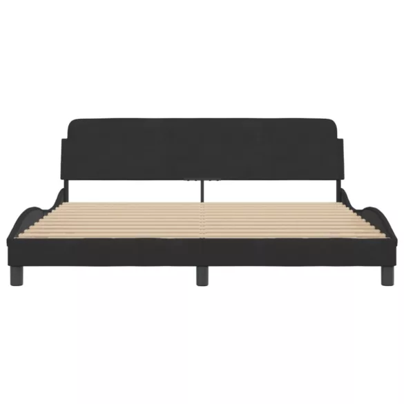 fekete bársony ágykeret Dover 180 x 200 cm