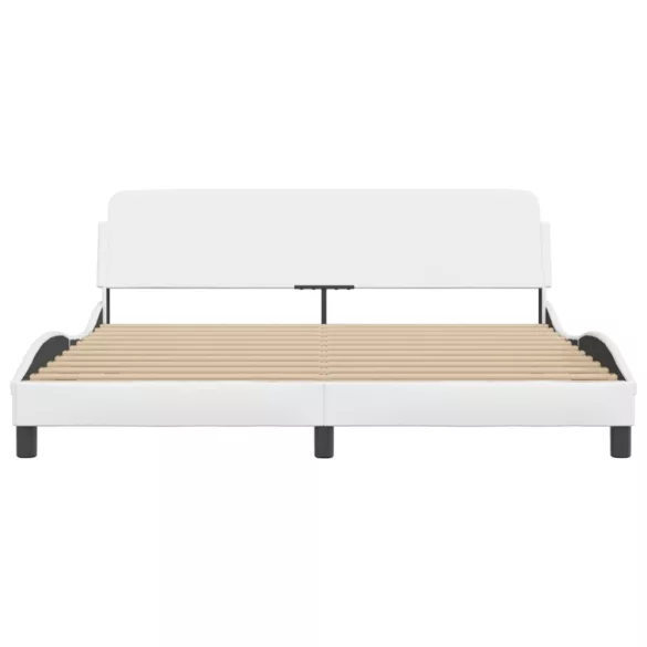 fehér műbőr ágykeret Dover 180x200 cm