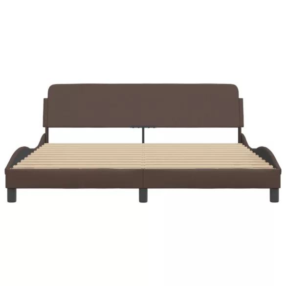 barna műbőr ágykeret Dover 180 x 200 cm