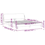 fehér és fekete műbőr ágykeret Dover 180x200 cm