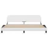 fehér műbőr ágykeret Dover 200x200 cm