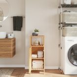 bambusz fürdőszobaszekrény polccal 36 x 33 x 87 cm