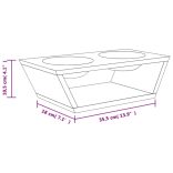 emelt kutyatálak bambusz állvánnyal 35,5 x 18 x 10,5 cm